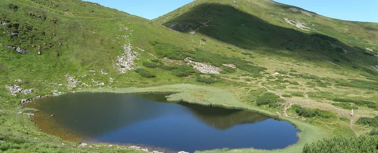 Nesamovite is a glacial lake in the Carpathians.