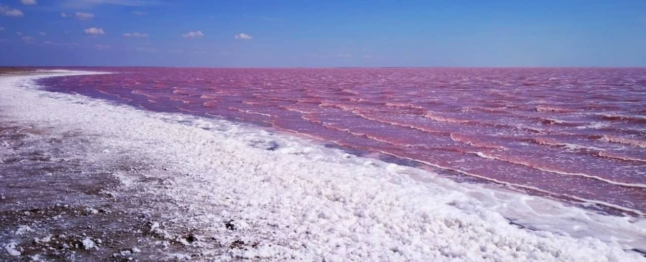 Лемурійське озеро - унікальне рожеве озеро в Херсонській області.